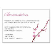 Kersenbloesem Trouwaccommodatiekaarten Kaart (Voorkant)