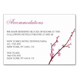 Kersenbloesem Trouwaccommodatiekaarten Kaart