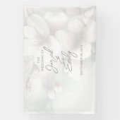 Kersenbloesem trouwbanner spandoek (Verticaal)