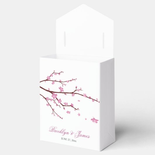 Kersenbloesem Trouwgunst Doos Tent Bedankdoosjes (Geopend)