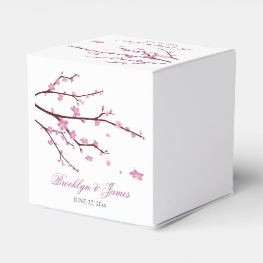 Kersenbloesem Trouwgunstdozen Bedankdoosjes (Achterkant)