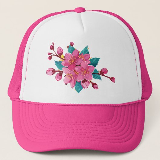 Kersenbloesem Trucker Pet (Voorkant)