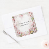 Kersenbloesem Vierkante Sticker (Envelop)