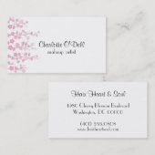 kersenbloesem visitekaartje (Voorkant / Achterkant)