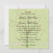 Kersenbloesem Vogels Vierkant Bruiloft Uitnodiging (Achterkant)