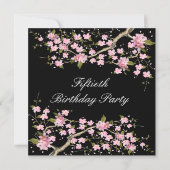 Kersenbloesem Vrouwen 50ste Verjaardagsfeestje Kaart (Voorkant)
