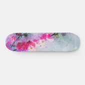 Kersenbloesem Waterverf Kunst Persoonlijk Skateboard (Horizontaal)