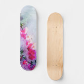 Kersenbloesem Waterverf Kunst Persoonlijk Skateboard (Voorkant)