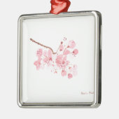 kersenbloesem waterverf roze boom Japan Metalen Ornament (Links)