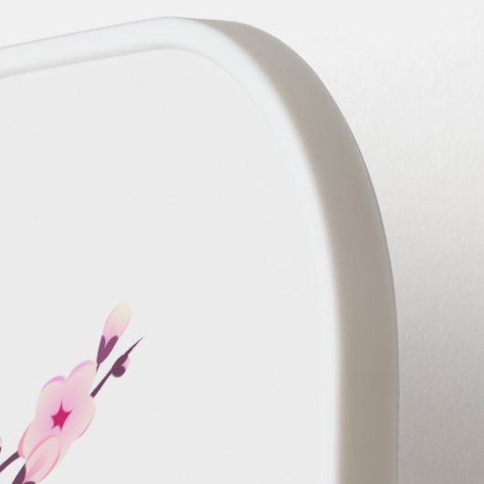 Kersenbloesem wit monogram pickleball paddle (Links Detail)