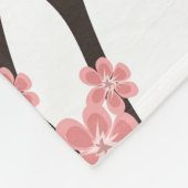 Kersenbloesem: wit naadloos. fleece deken (Hoek)