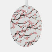 Kersenbloesem: wit naadloos. glas ornament (Voorkant Rechts)