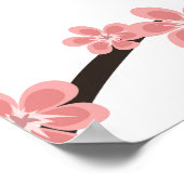 Kersenbloesem: wit naadloos. poster (Hoek)