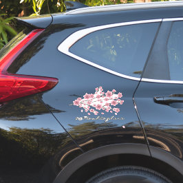 Kersenbloesem Zakelijke Naam Script Auto Decal Sticker