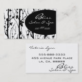 kersenbloesem zwart 1 visitekaartje (Voorkant / Achterkant)