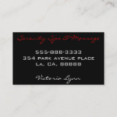 kersenbloesem zwart visitekaartje (Achterkant)