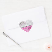 Kersenbloesembanners Hart Sticker (Envelop)