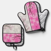 Kersenbloesembanners Ovenwant & Pannenlap Set (Voorkant / Achterkant)