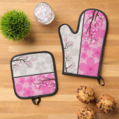 Kersenbloesembanners Ovenwant & Pannenlap Set (Top down)