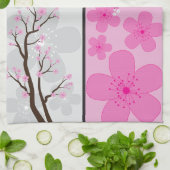 Kersenbloesembanners Theedoek (Gevouwen)