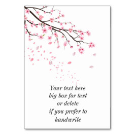 Kersenbloesemblaadjes achterblijven kaart