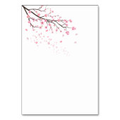 Kersenbloesemblaadjes dwarrelend kaart (Achterkant)