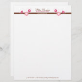 kersenbloesembloem gepersonaliseerd briefhoofd (Voorkant / Achterkant)