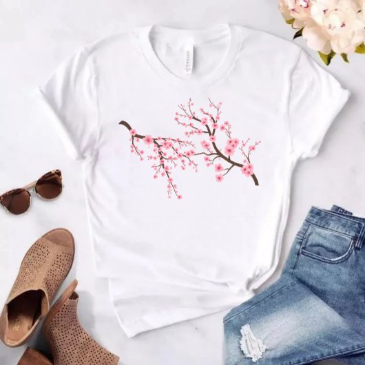 kersenbloesembloem Tri-Blend shirt