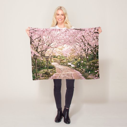 Kersenbloesembomen Fleece Deken (In situ)