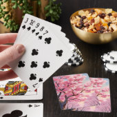 Kersenbloesembomen Roze Bloemschildering Pokerkaarten (Insitu)