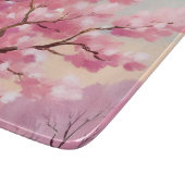 Kersenbloesembomen Roze Bloemschildering Snijplank (Hoek)