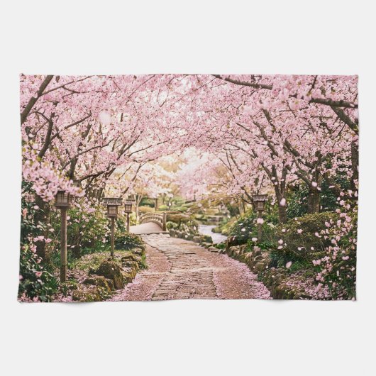 Kersenbloesembomen Theedoek (Horizontaal)