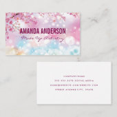 kersenbloesemboom | boke | schittering visitekaartje (Voorkant / Achterkant)