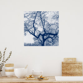 Kersenbloesemboom, Delfts Blauw Poster