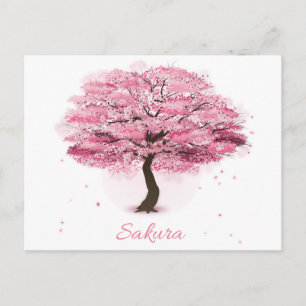 Kersenbloesemboom in bloei briefkaart