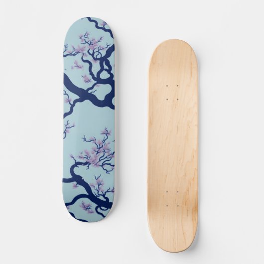 Kersenbloesemboompatroon Persoonlijk Skateboard (Voorkant)
