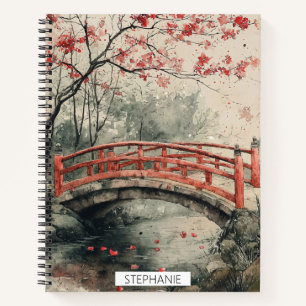 Kersenbloesembrug Sumi-E-landschap (2) Notitieboek