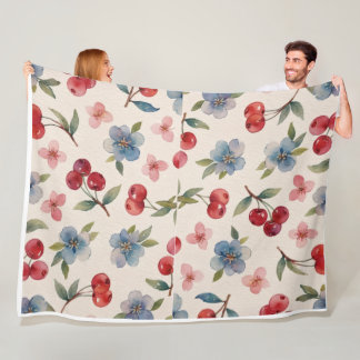 Kersenbloesemdeken  fleece deken