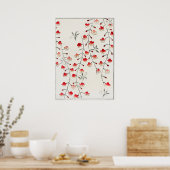 Kersenbloesemillustratie. Digitaal verbeterd Poster (Keuken)