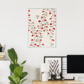 Kersenbloesemillustratie. Digitaal verbeterd Poster (Thuiskantoor)
