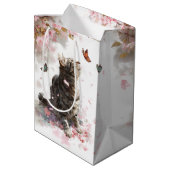 Kersenbloesemkat en vlinders (11) medium cadeauzakje (Achterkant Gekanteld)
