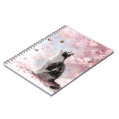 Kersenbloesemkat en vlinders (1) notitieboek (Linkerzijde)