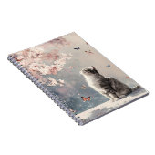 Kersenbloesemkat en vlinders (6) notitieboek (Rechterzijde)