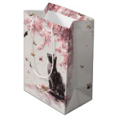 Kersenbloesemkat en vlinders (9) medium cadeauzakje (Achterkant Gekanteld)