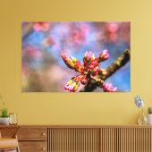 Kersenbloesemknoppen. Het Begin Van De Lente Canvas Afdruk (Insitu (Woonkamer))