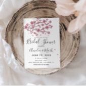 Kersenbloesemroze Bloemblaadjes Bruiloft Rustiek Kaart