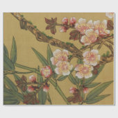 kersenbloesems aziatisch japans cadeaupapier (Vlak)