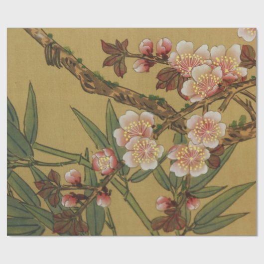  kersenbloesems aziatisch japans cadeaupapier (Vlak)