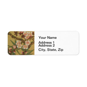  kersenbloesems aziatisch japans etiket