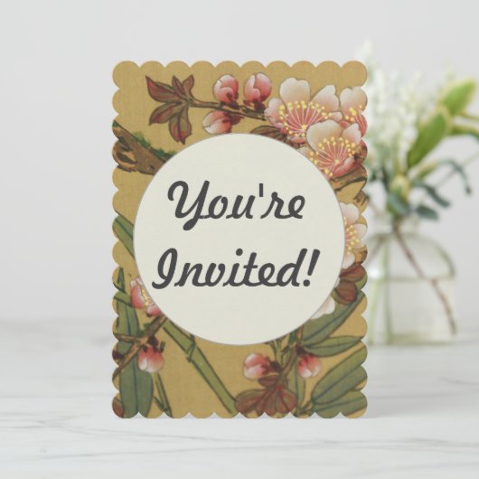  kersenbloesems aziatisch japans kaart (Staand voorkant)